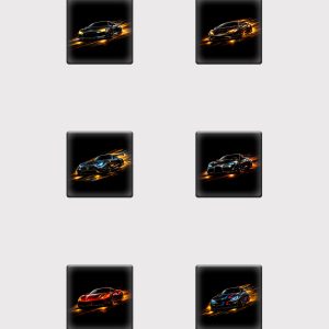 3D стикеры на телефон «Гоночные тачки»